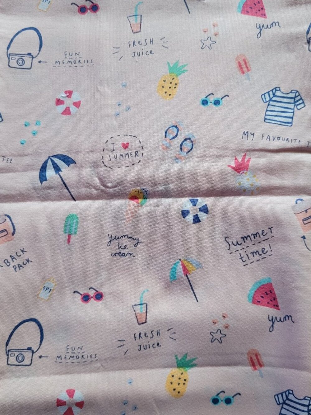 ! Yard of Pink Summertime Print Fabric by Dear Stella